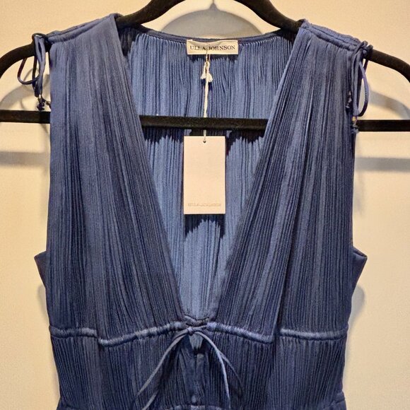 ULLA JOHNSON NWT Giselle navy mini dress Sz 0 - Picture 5 of 9